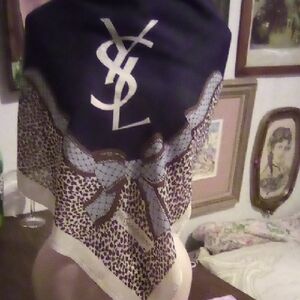 Yves Saint Laurent 44 By 44 Sheer Designer Scarf In Excellent Condition.